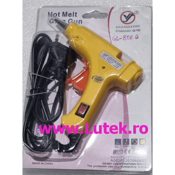 Pistol de lipit cu bare silicon cald-20W (GL-806-G) - www.lutek.ro